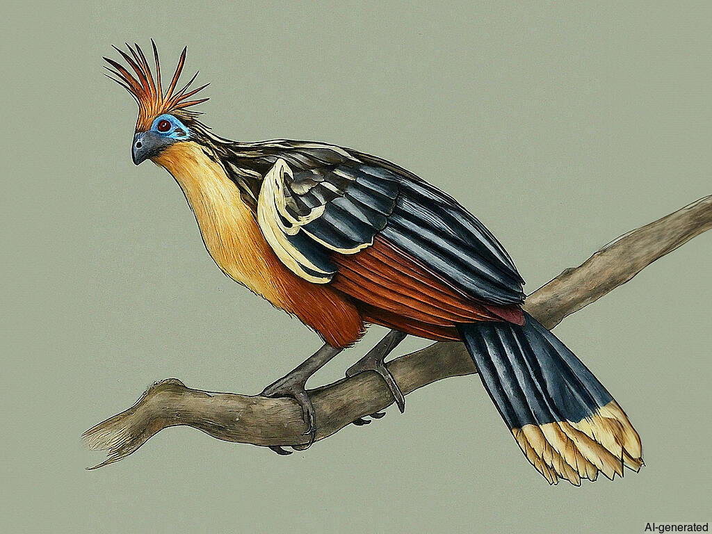 Hoatzin (Opisthocomus hoazin) - Adult