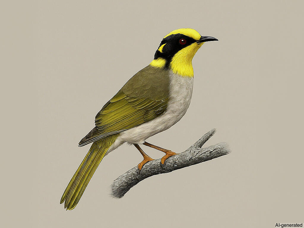 Yellow-tufted Honeyeater (Lichenostomus melanops) - Adult male