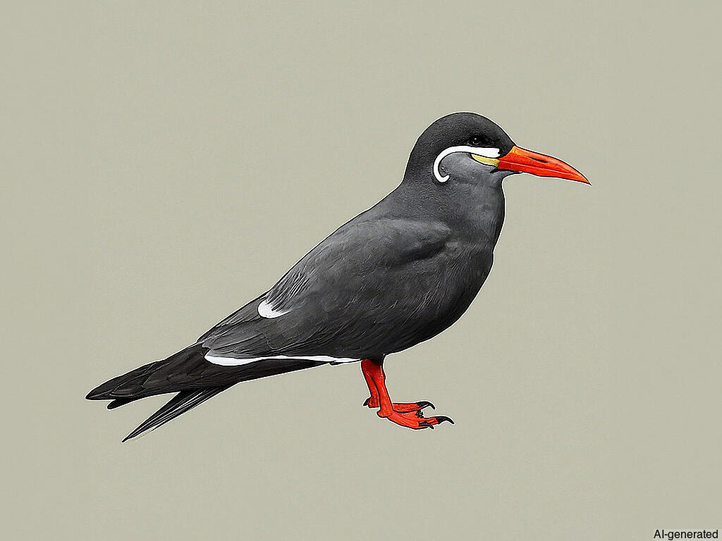 Inca Tern (Larosterna inca) - Adult
