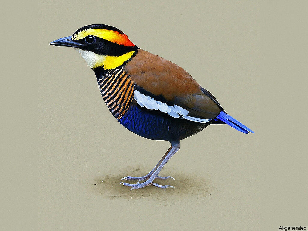 Malayan Banded-Pitta (Hydrornis irena) - Adult male