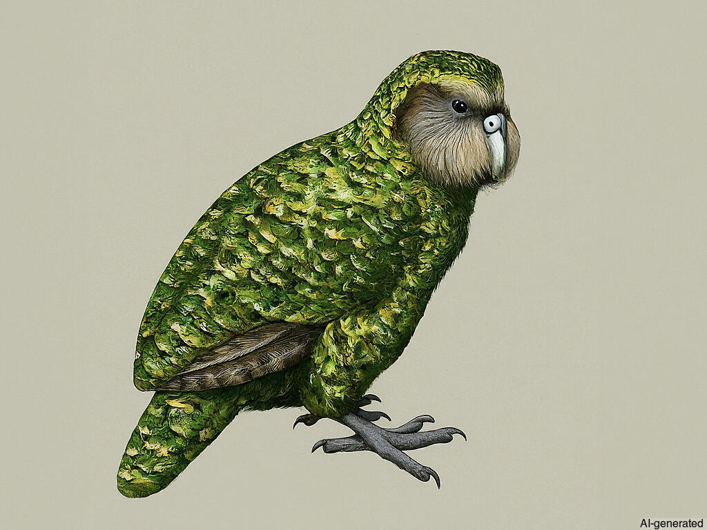 Kakapo (Strigops habroptilus) - Adult male