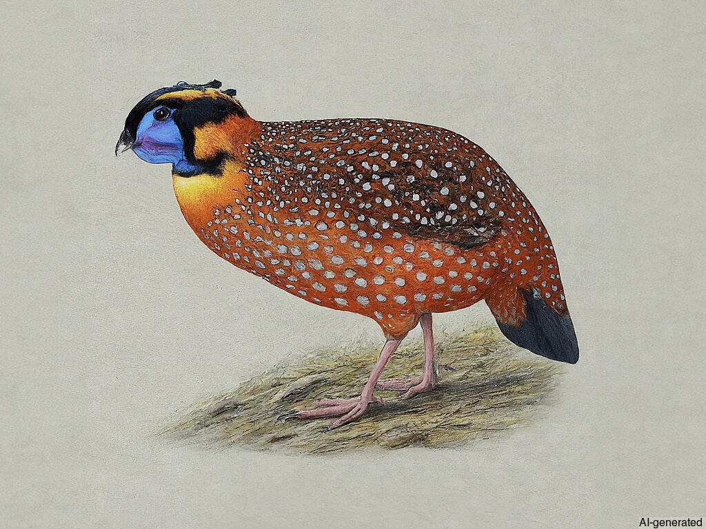 Temminck's Tragopan (Tragopan temminckii) - Adult