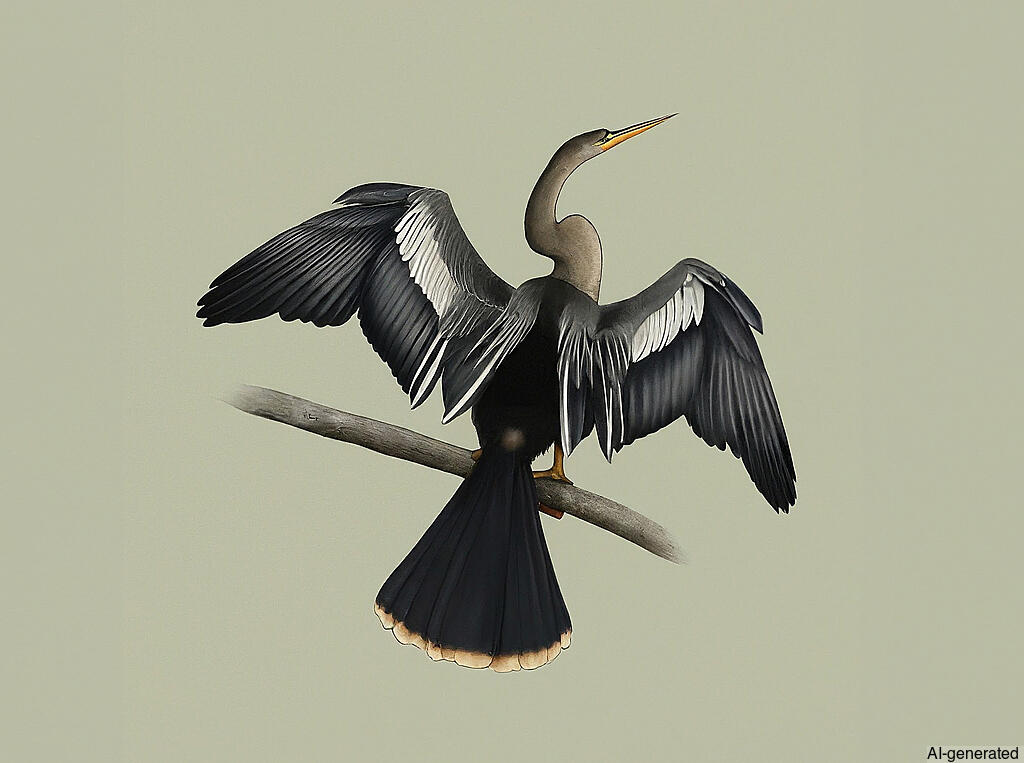 Anhinga (Anhinga anhinga) - Adult male