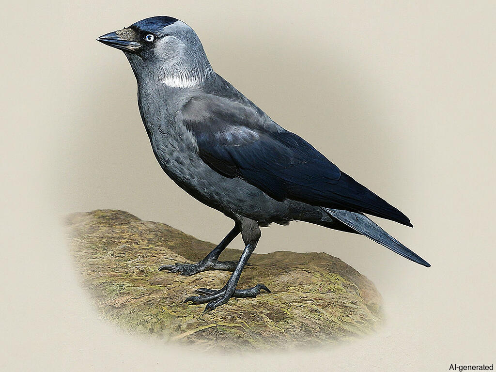 Eurasian Jackdaw (Corvus monedula) - Adult
