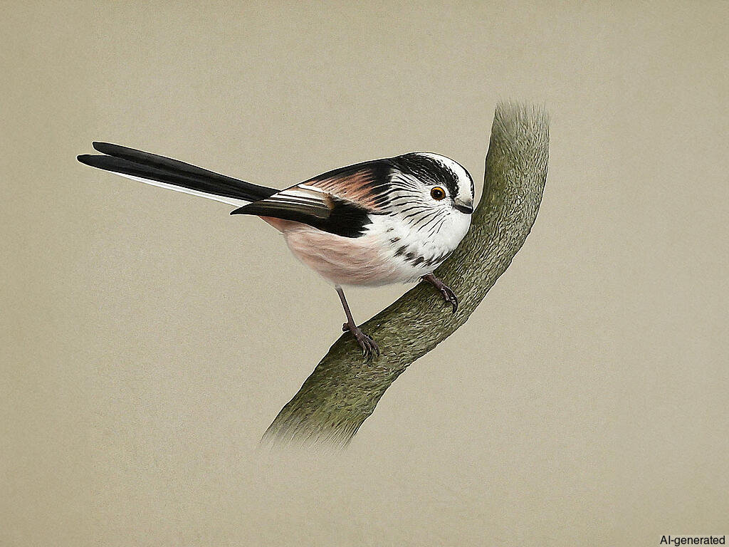 Long-tailed Tit (Aegithalos caudatus) - Adult