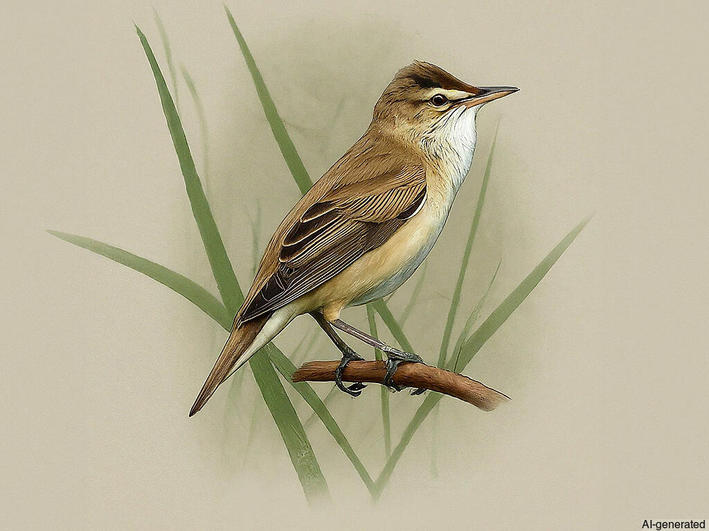 Common Reed Warbler (Acrocephalus scirpaceus) - Adult