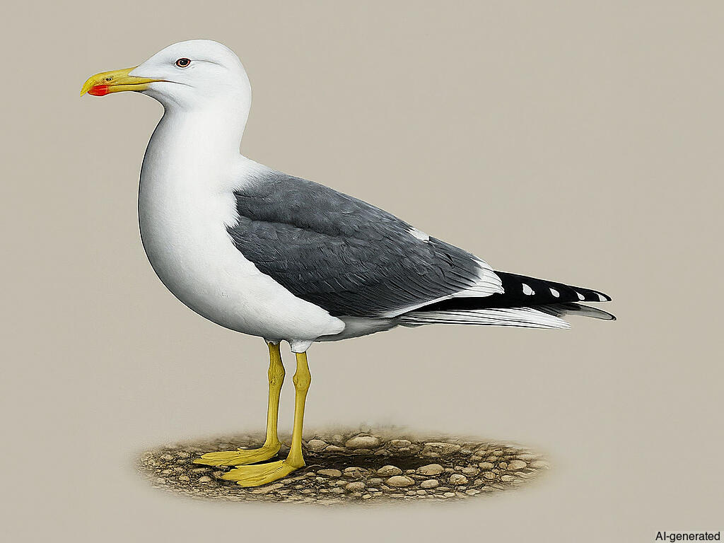 Yellow-legged Gull (Larus michahellis) - Breeding adult
