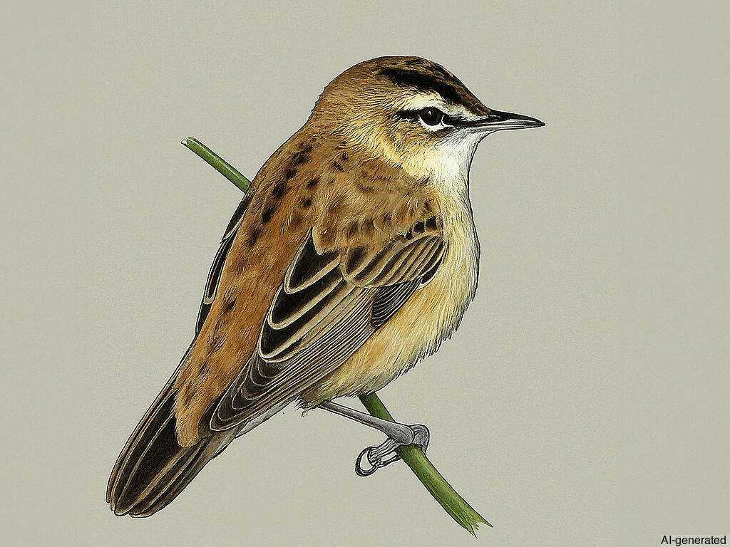 Sedge Warbler (Acrocephalus schoenobaenus) - Adult