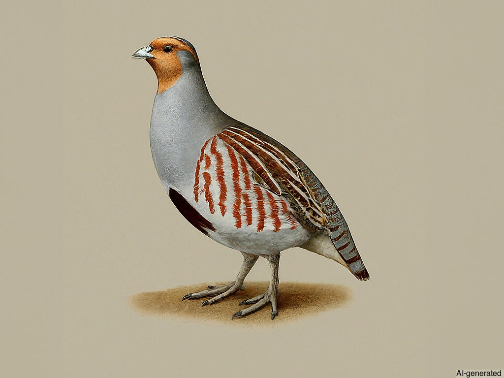 Gray Partridge (Perdix perdix) - Adult