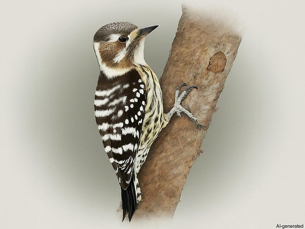 Japanese Pygmy Woodpecker (Yungipicus kizuki) - Adult