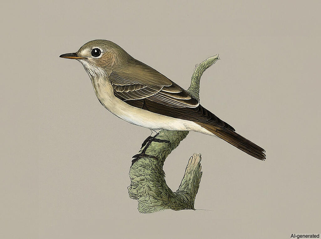 Asian Brown Flycatcher (Muscicapa dauurica) - Adult