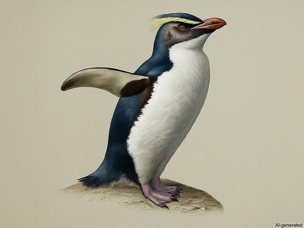 Fiordland Penguin (Eudyptes pachyrhynchus) - Adult