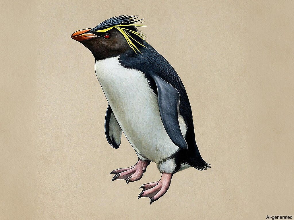 Western Rockhopper Penguin (Eudyptes chrysocome) - Adult