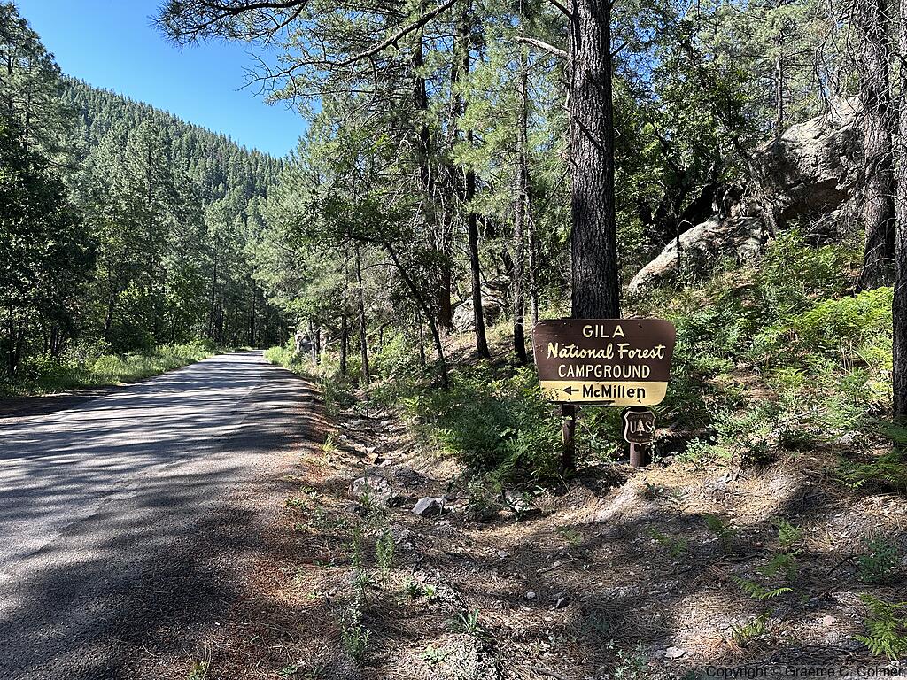 Gila National Forest - McMillen Campground Entrance