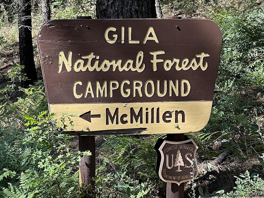 Gila National Forest - McMillen Campground Entrance Sign