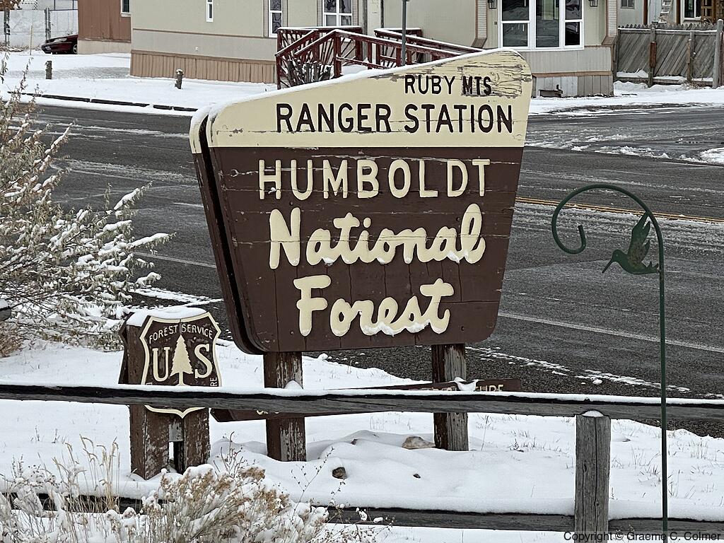 Humboldt–Toiyabe National Forest - Ruby Mts Ranger Station Sign