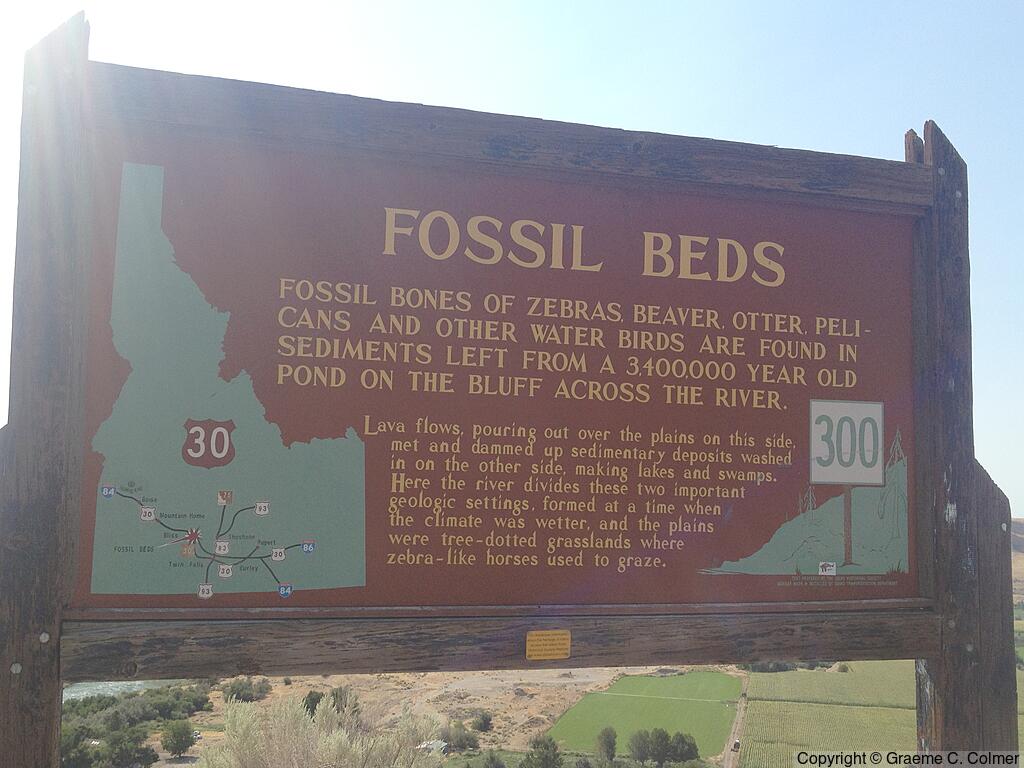 Hagerman Fossil Beds National Monument - Information Sign