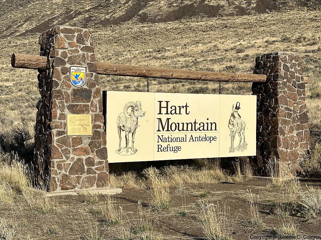 Hart Mountain National Antelope Refuge - Entrance Sign
