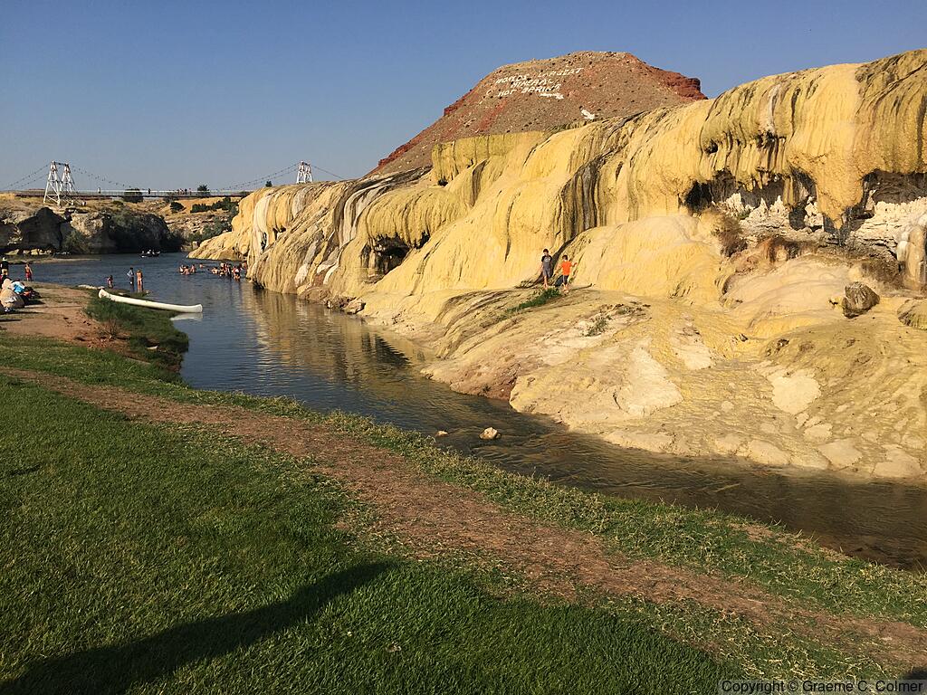 Hot Springs State Park - Swinging Bridge and Rainbow Terrace