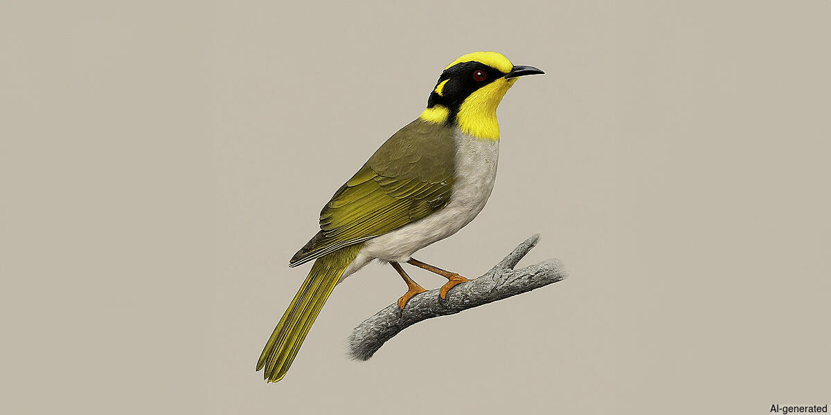 Yellow-tufted Honeyeater (Lichenostomus melanops) - Adult male