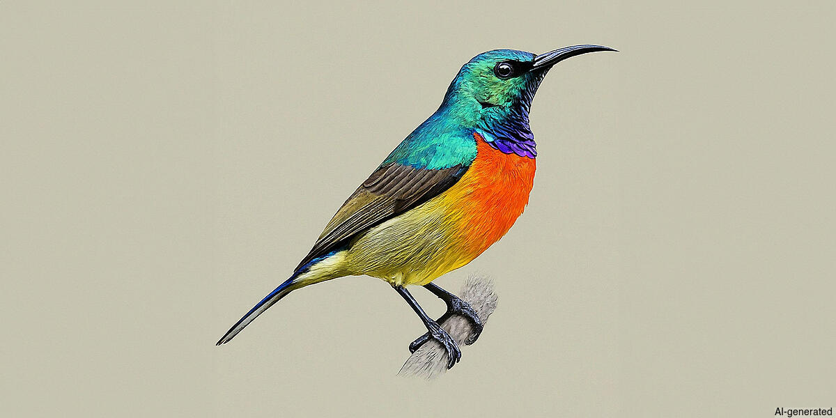 Orange-breasted Sunbird (Anthobaphes violacea) - Adult male