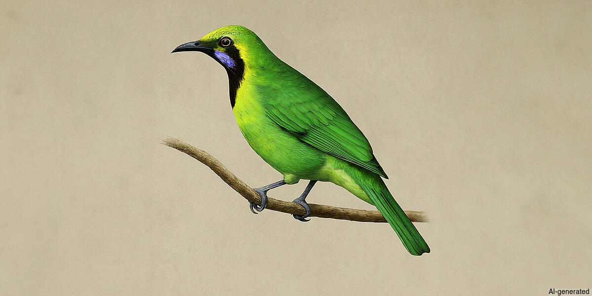 Lesser Green Leafbird (Chloropsis cyanopogon) - Adult