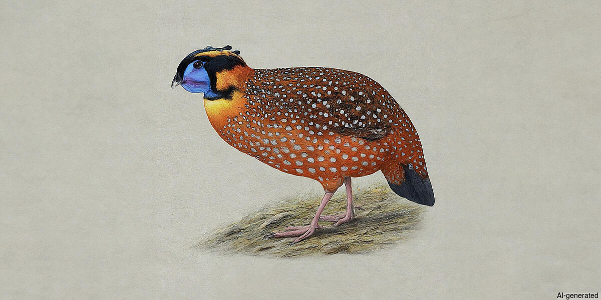 Temminck's Tragopan (Tragopan temminckii) - Adult