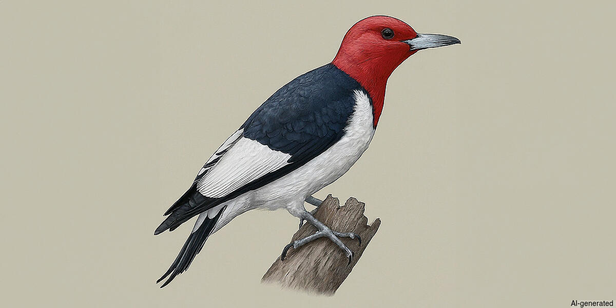 Red-headed Woodpecker (Melanerpes erythrocephalus) - Adult male