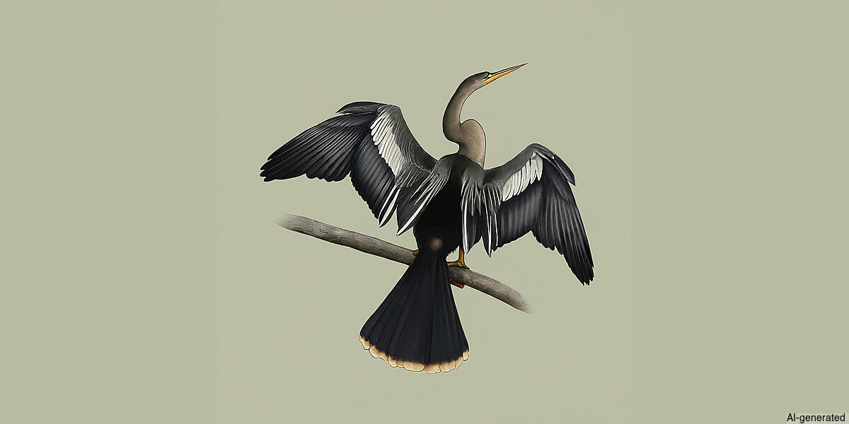 Anhinga (Anhinga anhinga) - Adult male