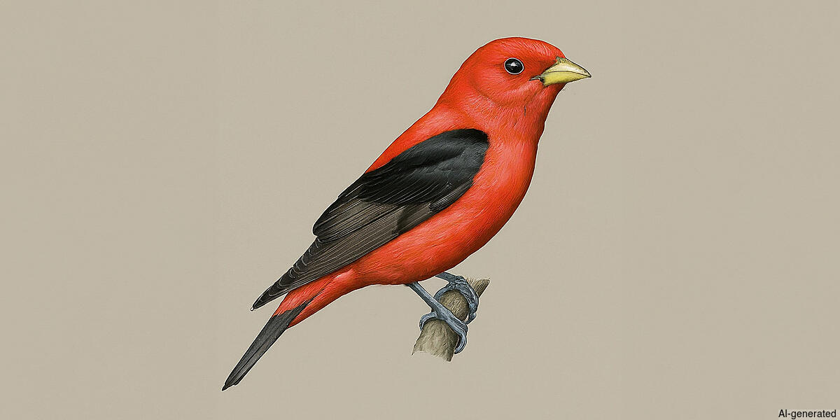 Scarlet Tanager (Piranga olivacea) - Adult male