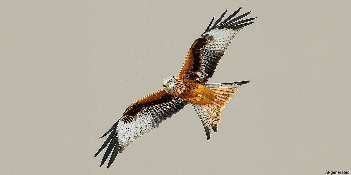 Red Kite (Milvus milvus) - Adult