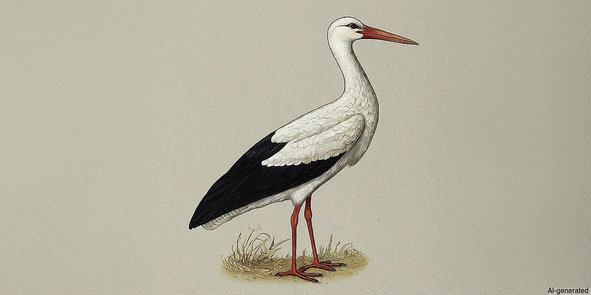 White Stork (Ciconia ciconia) - Adult