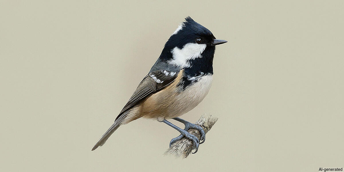 Coal Tit (Periparus ater) - Adult