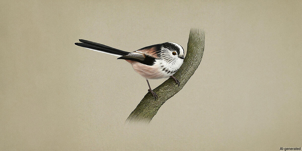 Long-tailed Tit (Aegithalos caudatus) - Adult