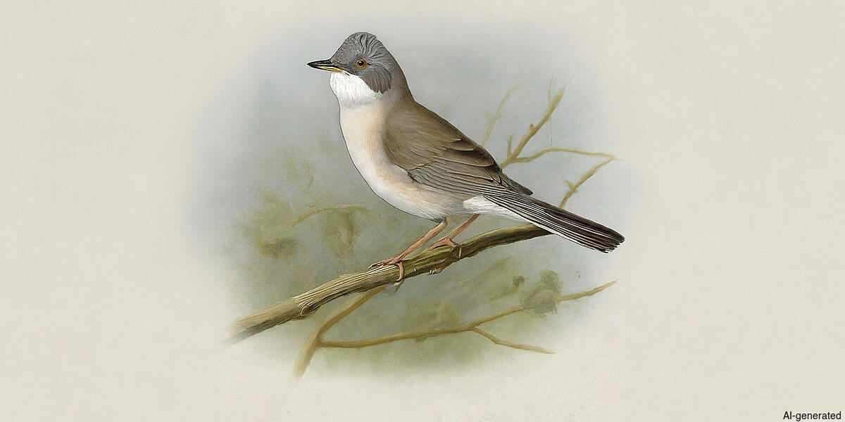 Greater Whitethroat (Curruca communis) - Adult male