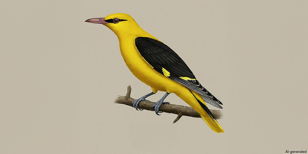 Eurasian Golden Oriole (Oriolus oriolus) - Adult male