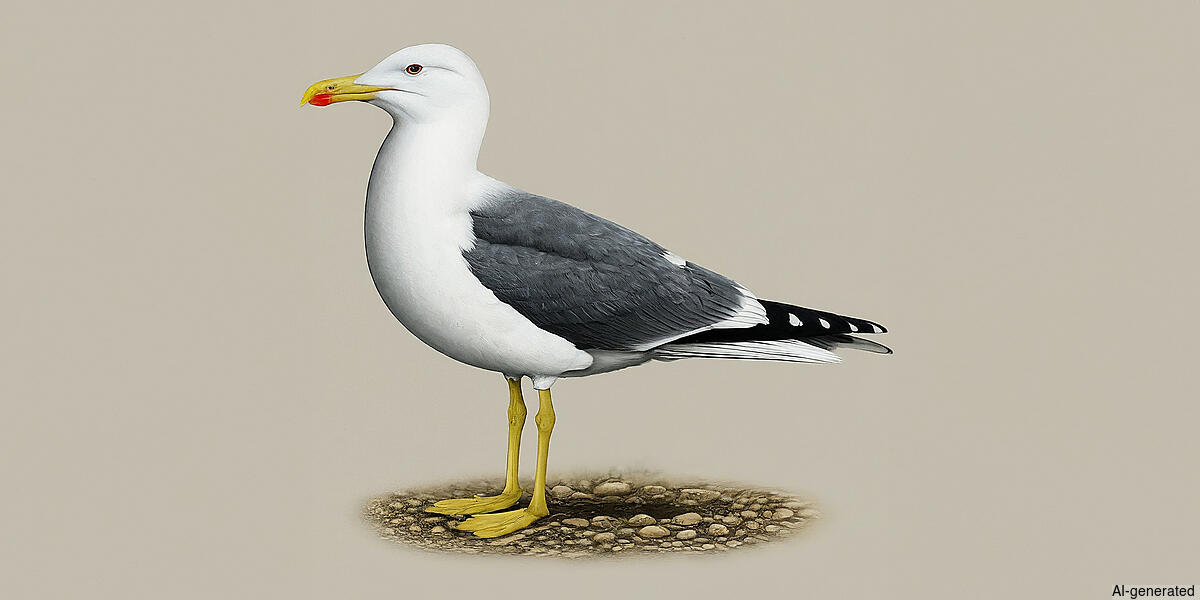Yellow-legged Gull (Larus michahellis) - Breeding adult