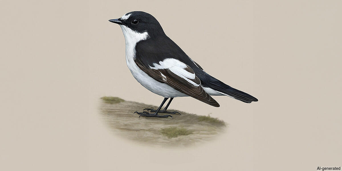 European Pied Flycatcher (Ficedula hypoleuca) - Adult