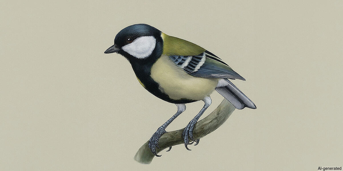 Asian Tit (Parus cinereus) - Adult