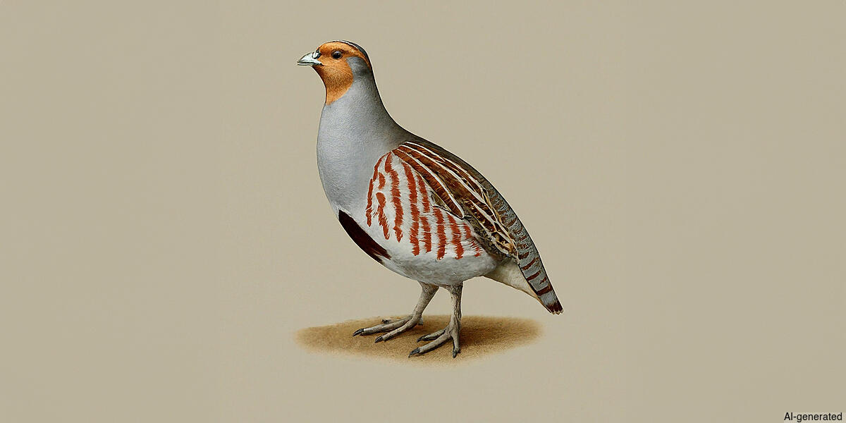 Gray Partridge (Perdix perdix) - Adult