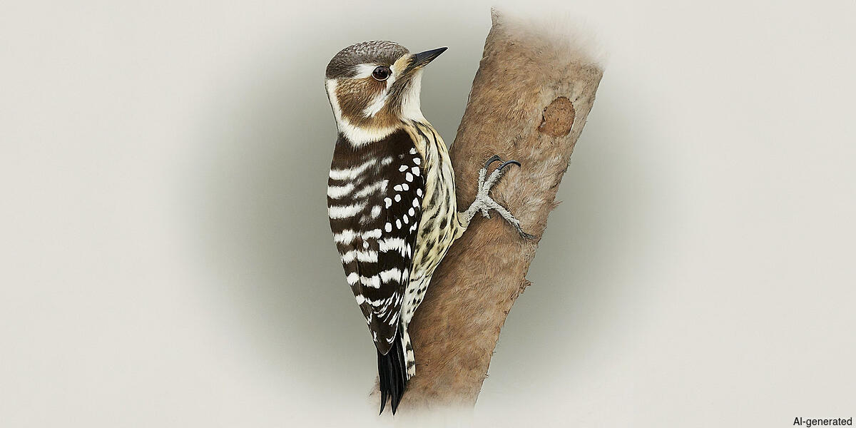 Japanese Pygmy Woodpecker (Yungipicus kizuki) - Adult