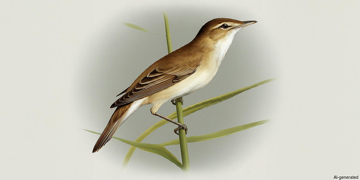 Oriental Reed Warbler (Acrocephalus orientalis) - Adult