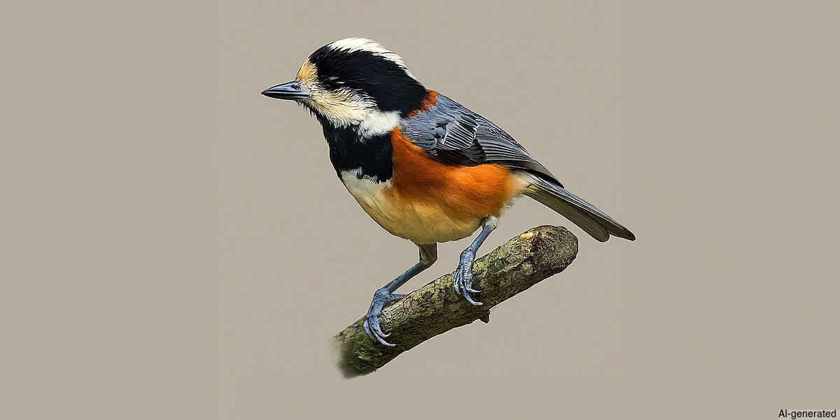 Varied Tit (Sittiparus varius) - Adult