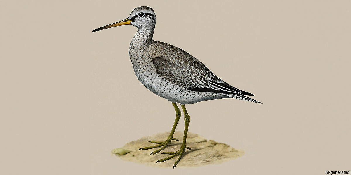 Gray-tailed Tattler (Tringa brevipes) - Breeding adult