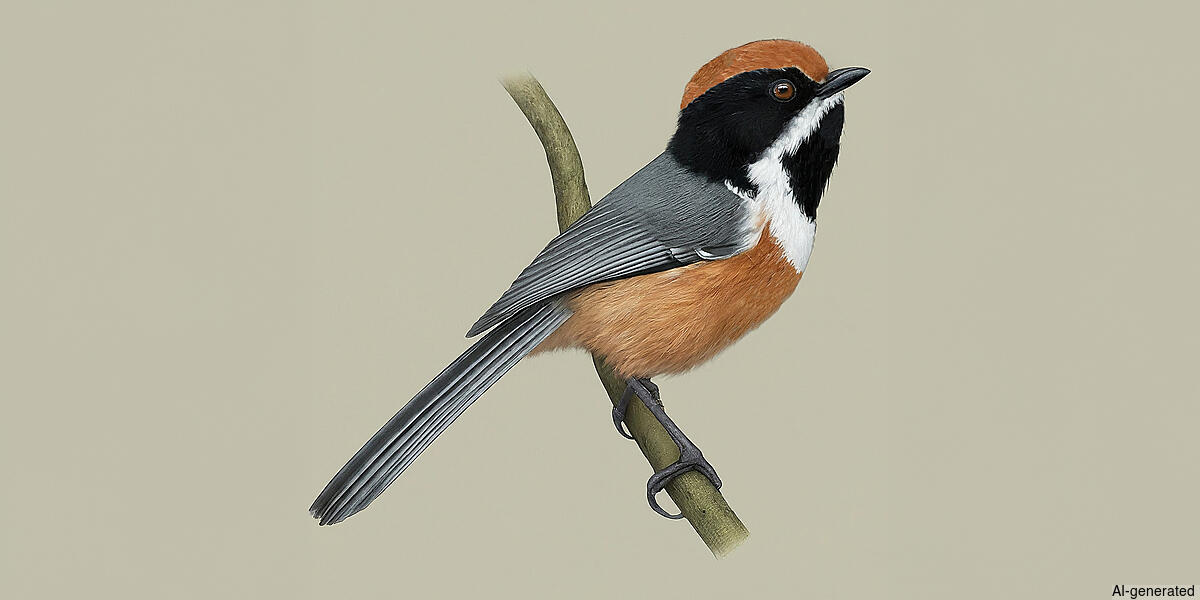 Black-throated Tit (Aegithalos concinnus) - Adult