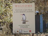 Paton Center for Hummingbirds - Information Sign