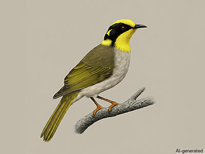 Yellow-tufted Honeyeater (Lichenostomus melanops) - Adult male