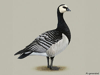 Barnacle Goose (Branta leucopsis) - Adult