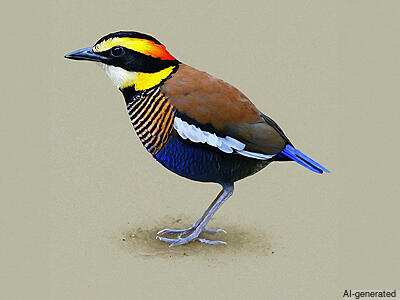 Malayan Banded-Pitta (Hydrornis irena) - Adult male