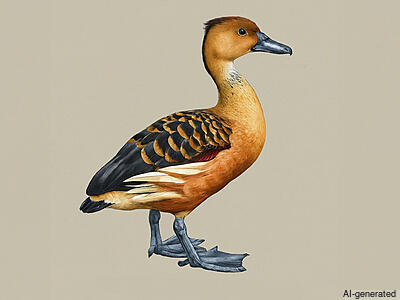 Fulvous Whistling-Duck (Dendrocygna bicolor) - Adult male and female